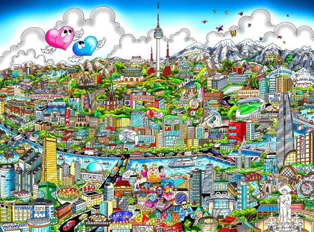 チャールズ・ファジーノの絵画作品　タイトルは、ざわめきのソウル